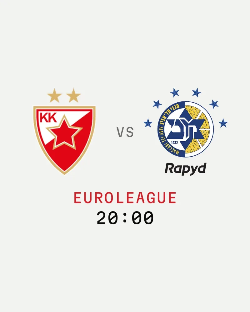 Crvena zvezda vs Maccabi Tel Aviv (EuroLeague) — poster