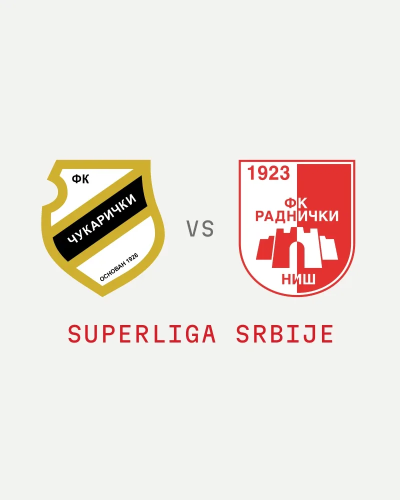 Čukarički vs Radnički Niš (Superliga Srbije) — poster