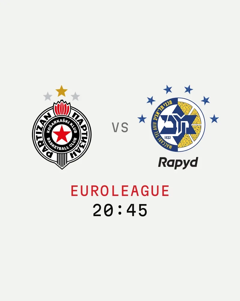 Partizan vs Maccabi Tel Aviv (EuroLeague) — poster