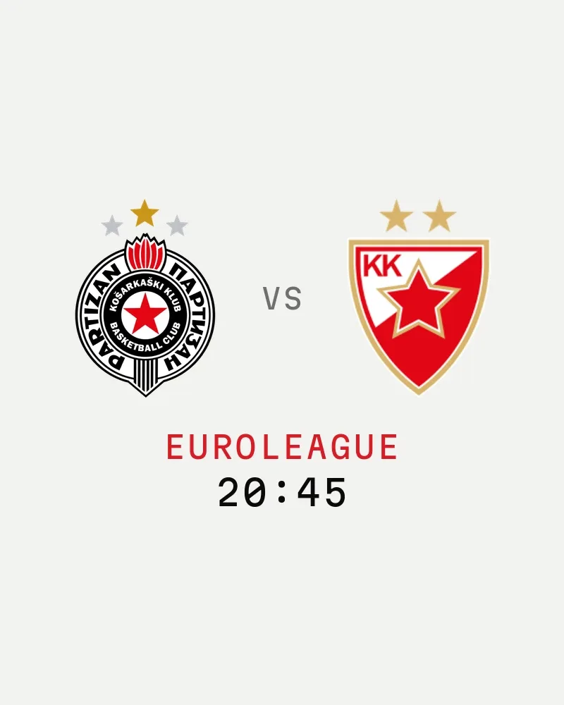 Partizan vs Crvena zvezda (EuroLeague) — poster