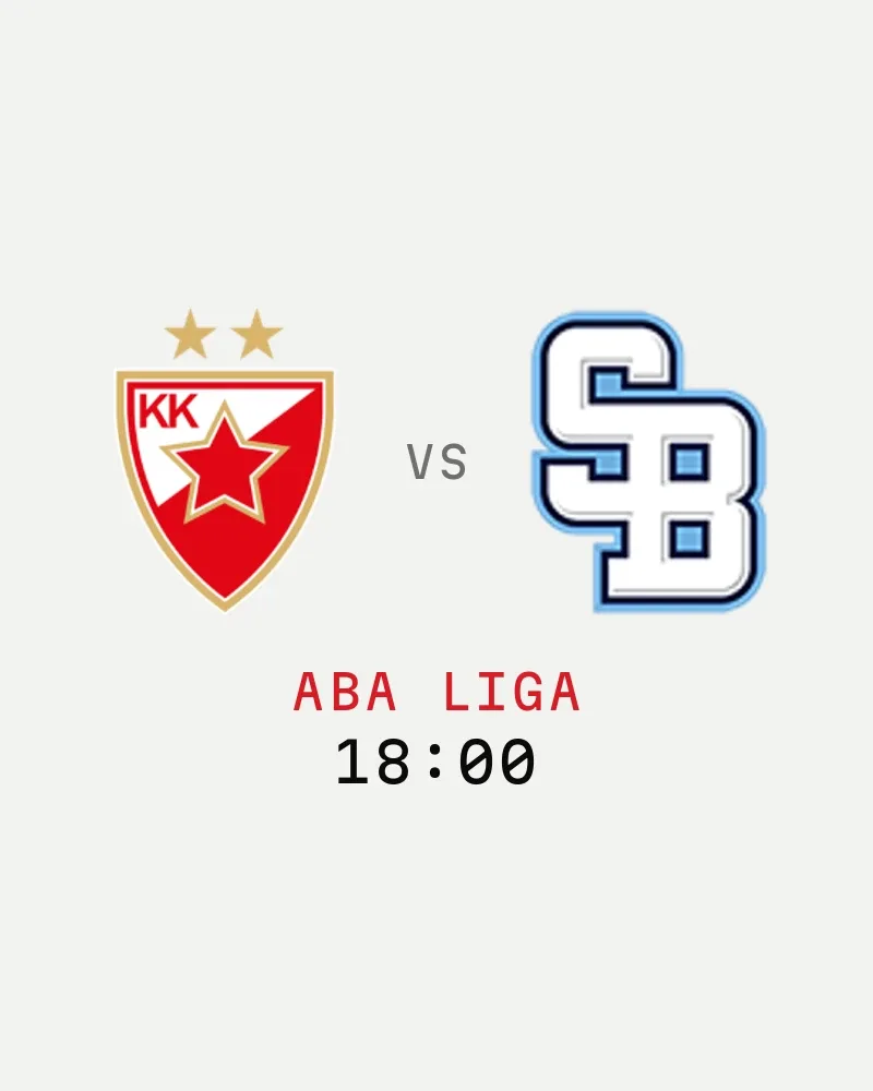 Crvena zvezda vs Slovan Bratislava (ABA liga) — poster